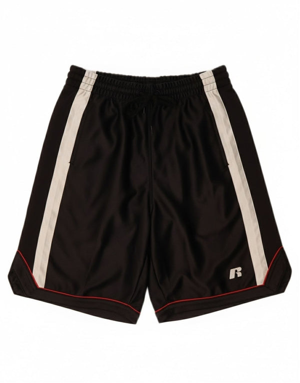 Russell Athletic Boys Sports Shorts 7-8 år Small Black Colourblock