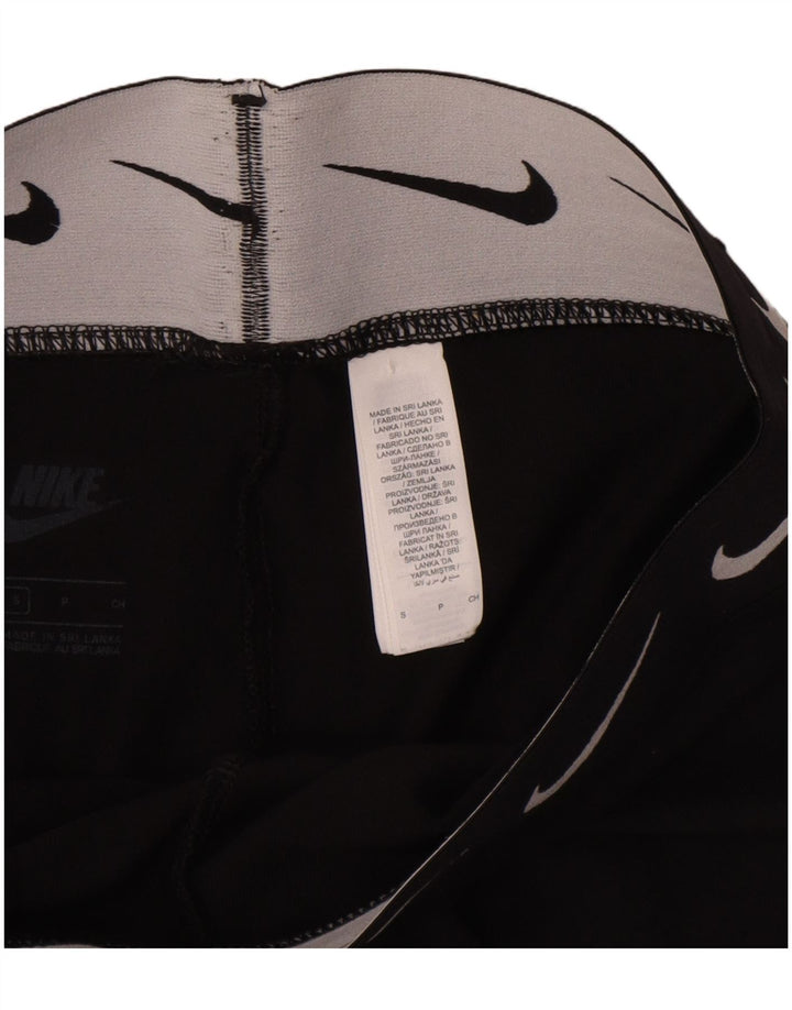 Nike Dame Grafiske Leggings UK 8 Small Black Bomuld