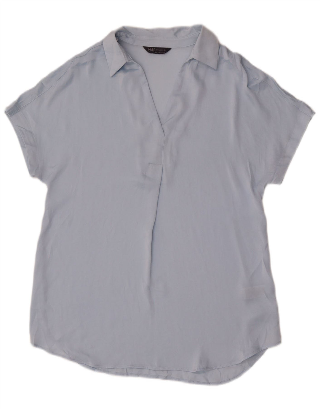 Marks & Spencer Dame Tunika Top UK 8 Small Blue Polyester