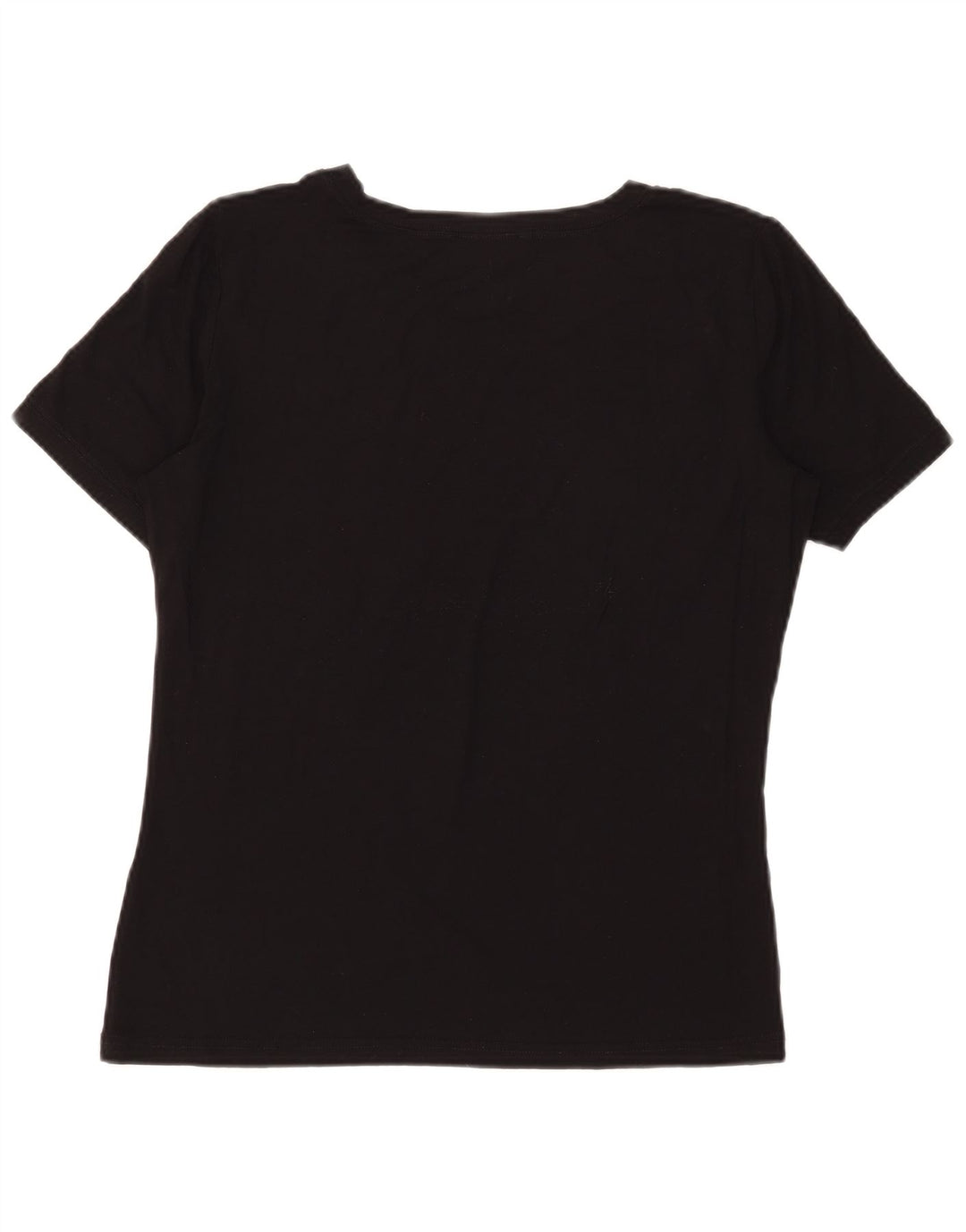 Luisa Spagnoli Dame Grafisk T-Shirt Top UK 14 Medium Sort