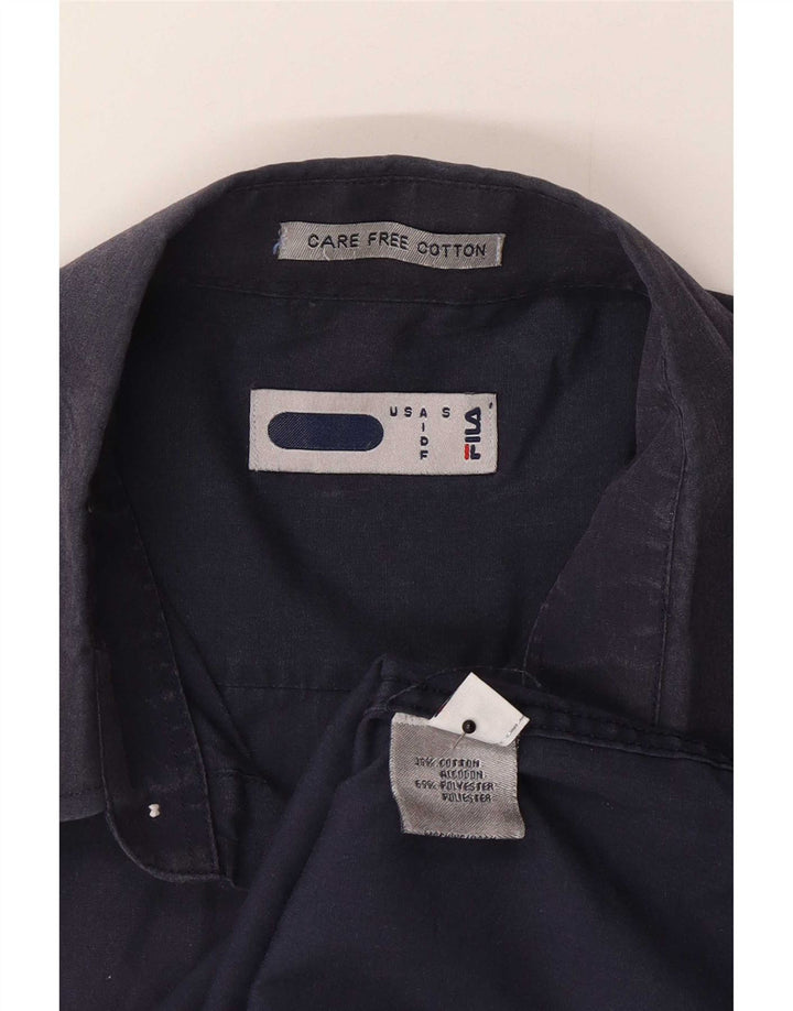 Fila herreskjorte lille marineblå polyester