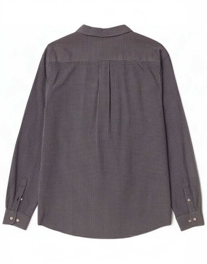 Izod Herreskjorte 2XL Navy Blue Gingham Cotton