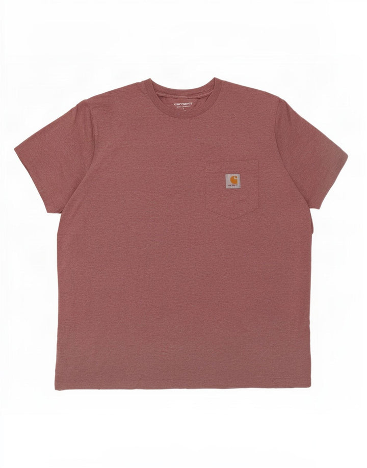 Carhartt Herre T-Shirt Top Stor rødbrun bomuld
