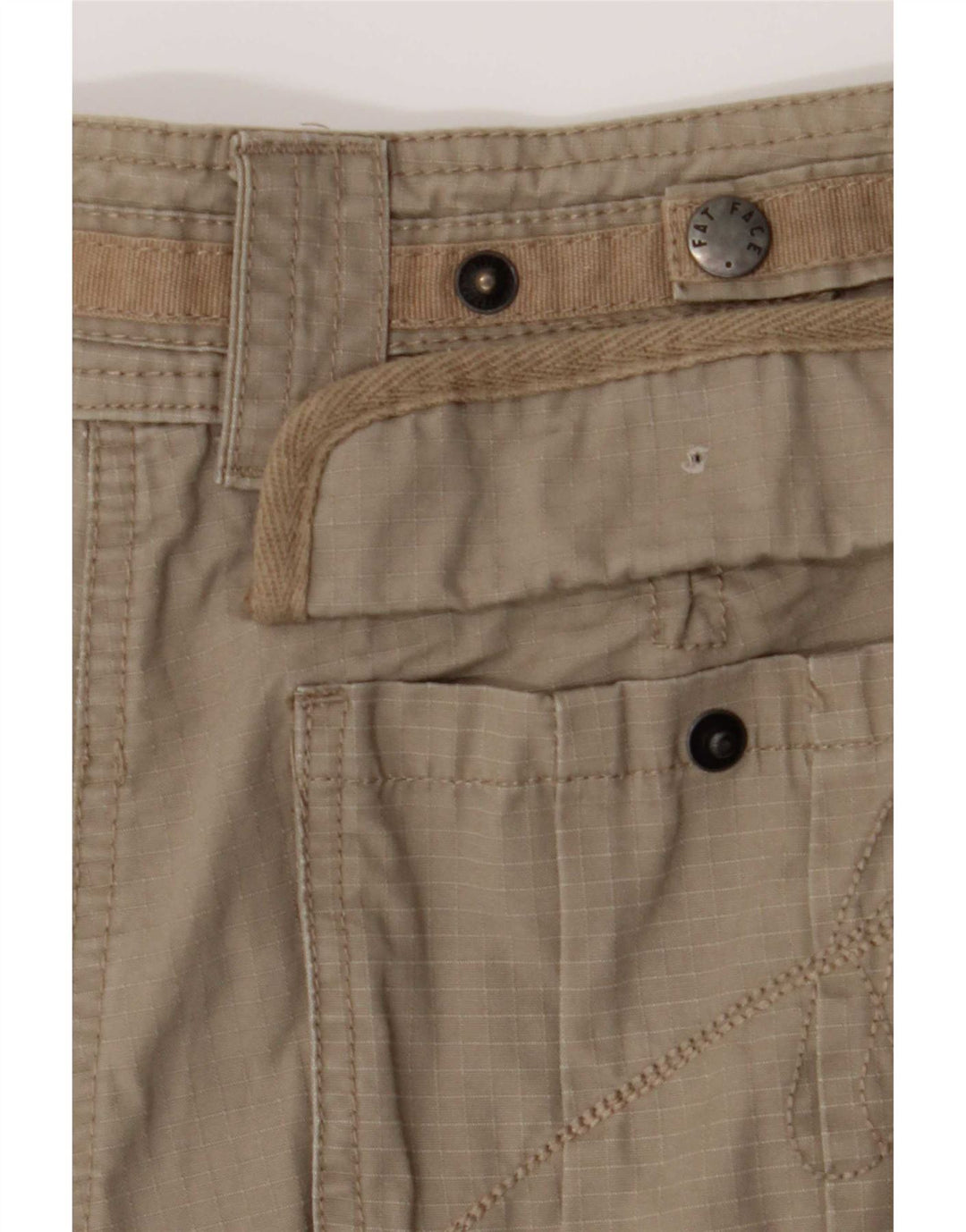 Fat Face Dame Cargo Shorts UK 12 Medium W30 Khaki Bomuld
