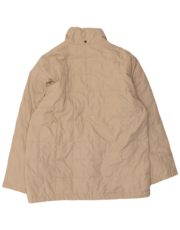 Sergio Tacchini Herre polstret jakke UK 40 Large Beige Polyester