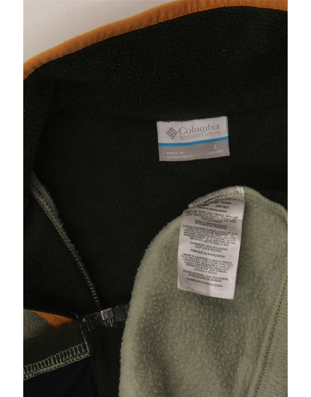 Columbia Boys Fleecejakke 14-15 år Stor Grøn Colourblock Polyester