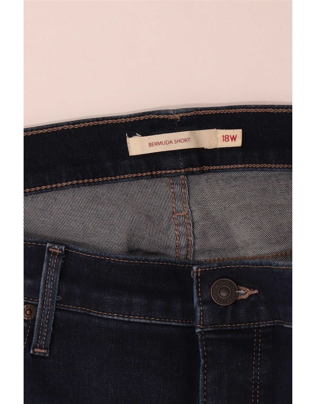 Levi's Dame Bermuda Denim Shorts US 18 2XL W40 Blå Bomuld