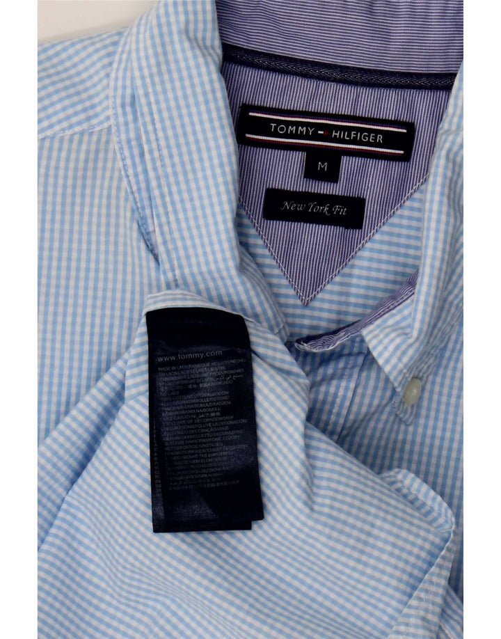 Tommy Hilfiger Herre New York Fit kortærmet skjorte Medium Blue Gingham