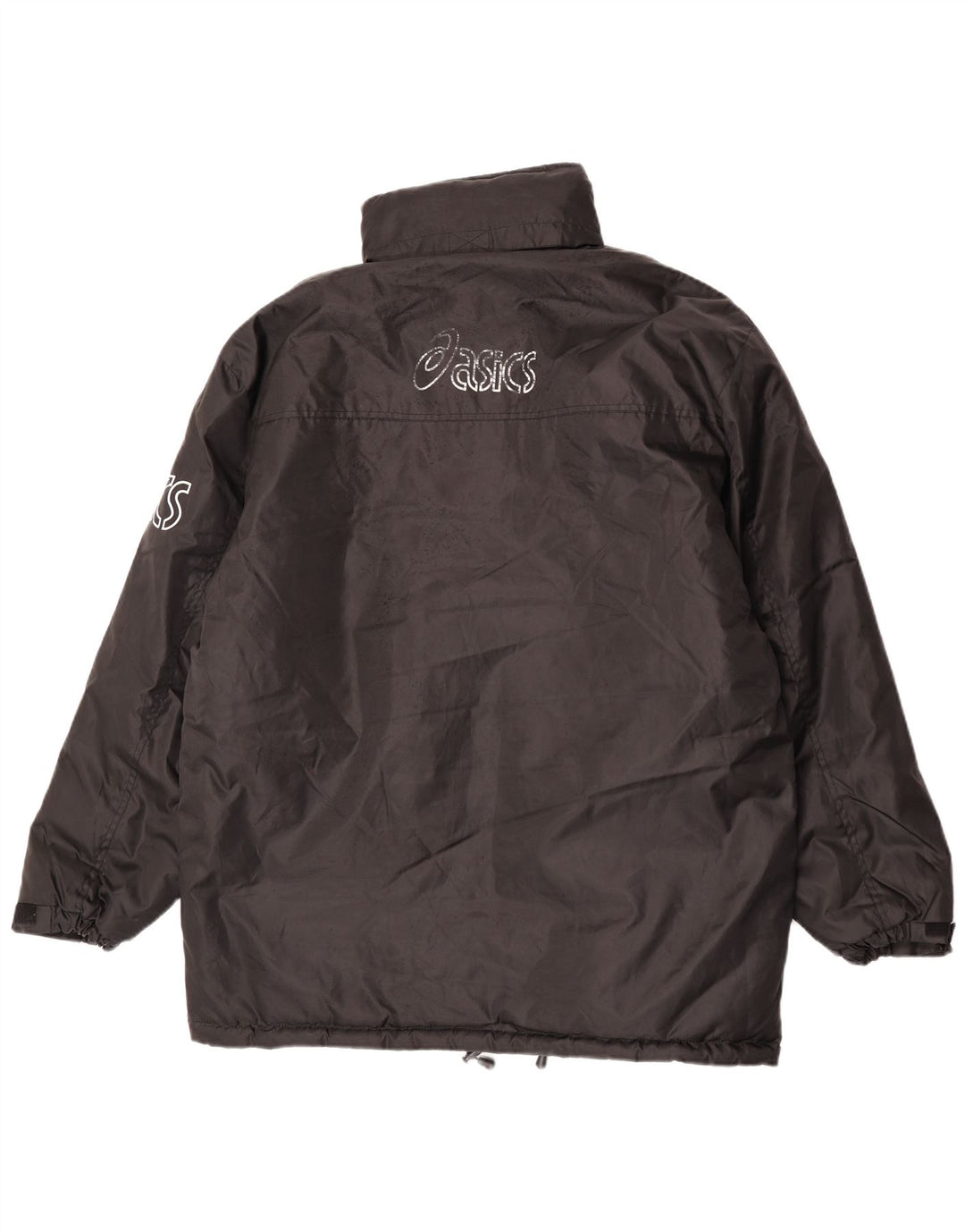 Asics Herre Graphic Windbreaker Jacket UK 40 Large Black Polyester