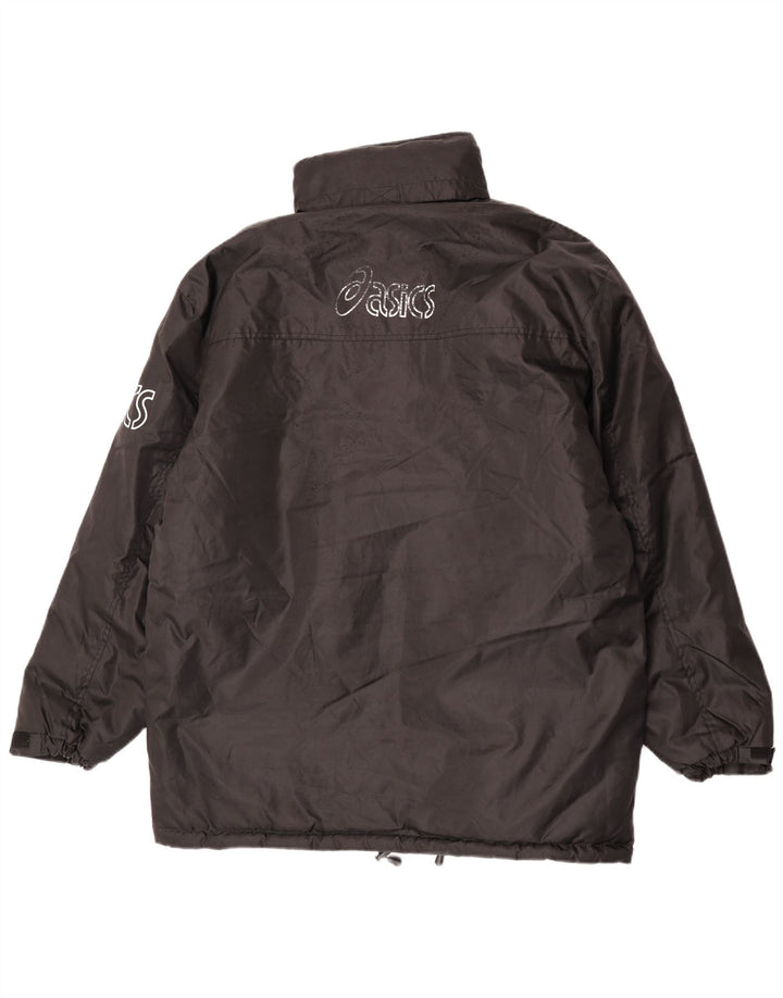 Asics Herre Graphic Windbreaker Jacket UK 40 Large Black Polyester