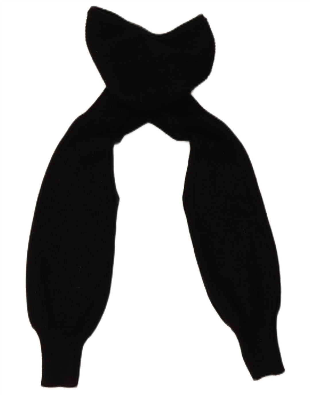 Zara Dame Hooded Knit Arm Jumper UK 14 Medium Black Viscose