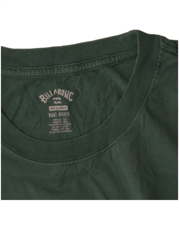 Billabong Herre T-Shirt Top 2XL Grøn Bomuld