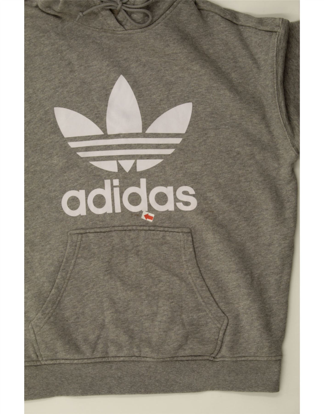 ADIDAS Mens Graphic Hoodie Jumper Medium Grey Cotton Vintage Adidas and Second-Hand Adidas from Messina Hembry 