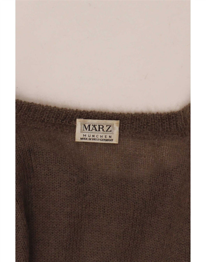 Marz Dame Boat Neck Jumper Sweater UK 16 Large Brown