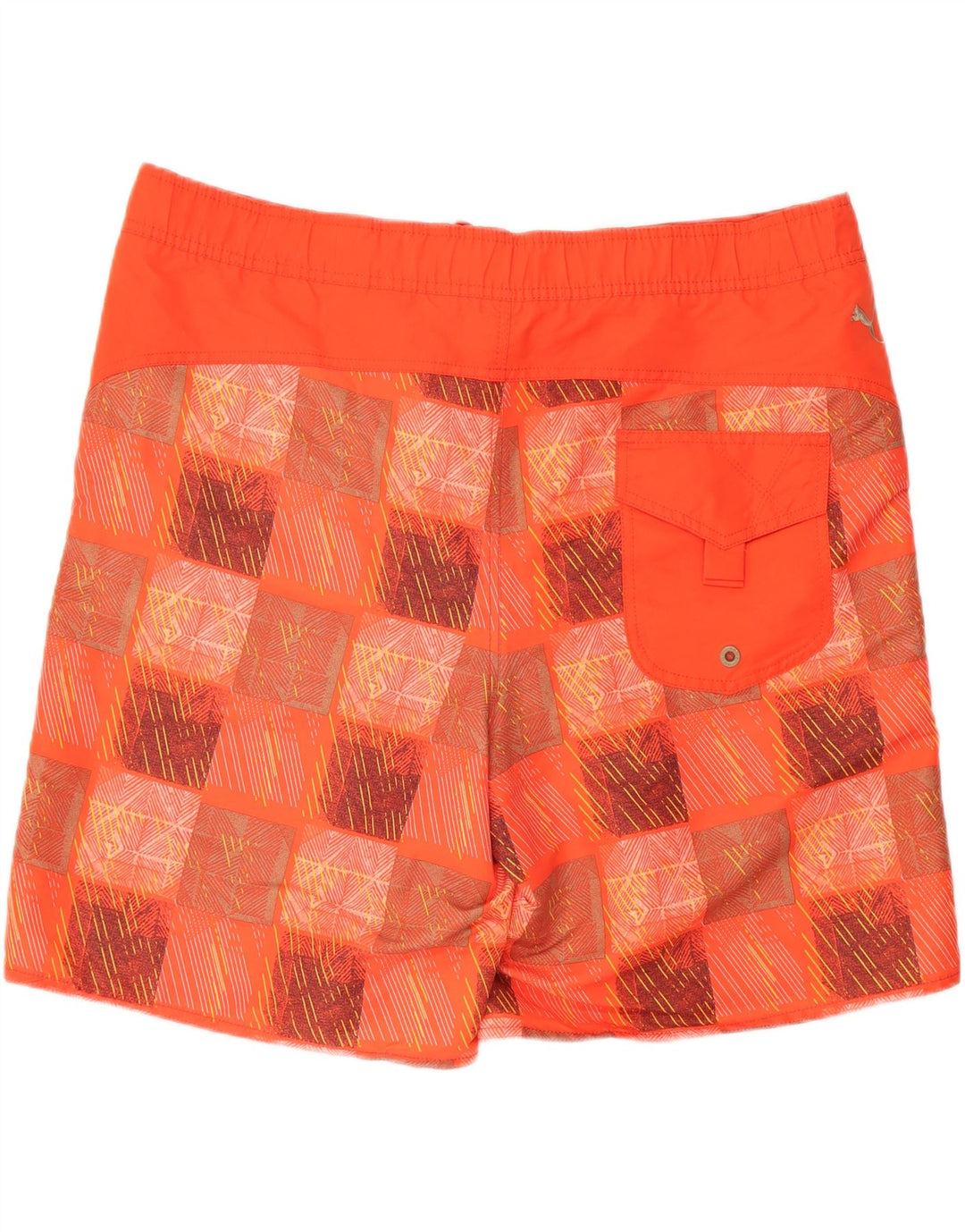 PUMA Mens Swimming Shorts XL Red Geometric Polyester Vintage Puma and Second-Hand Puma from Messina Hembry 