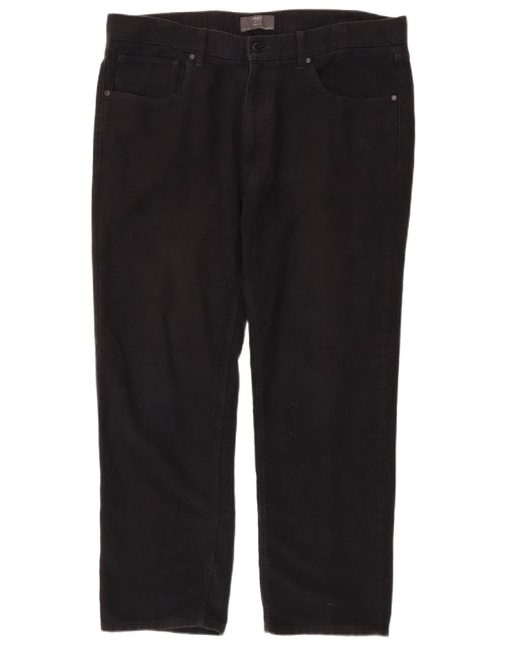 Marks & Spencer Herre Regular Fit Casual Bukser W38 L29 Sort Bomuld