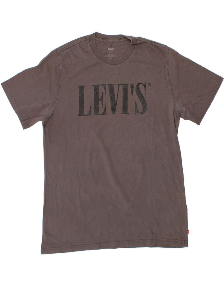 LEVI'S Mens Graphic T-Shirt Top Medium Grey Vintage Levi's and Second-Hand Levi's from Messina Hembry 