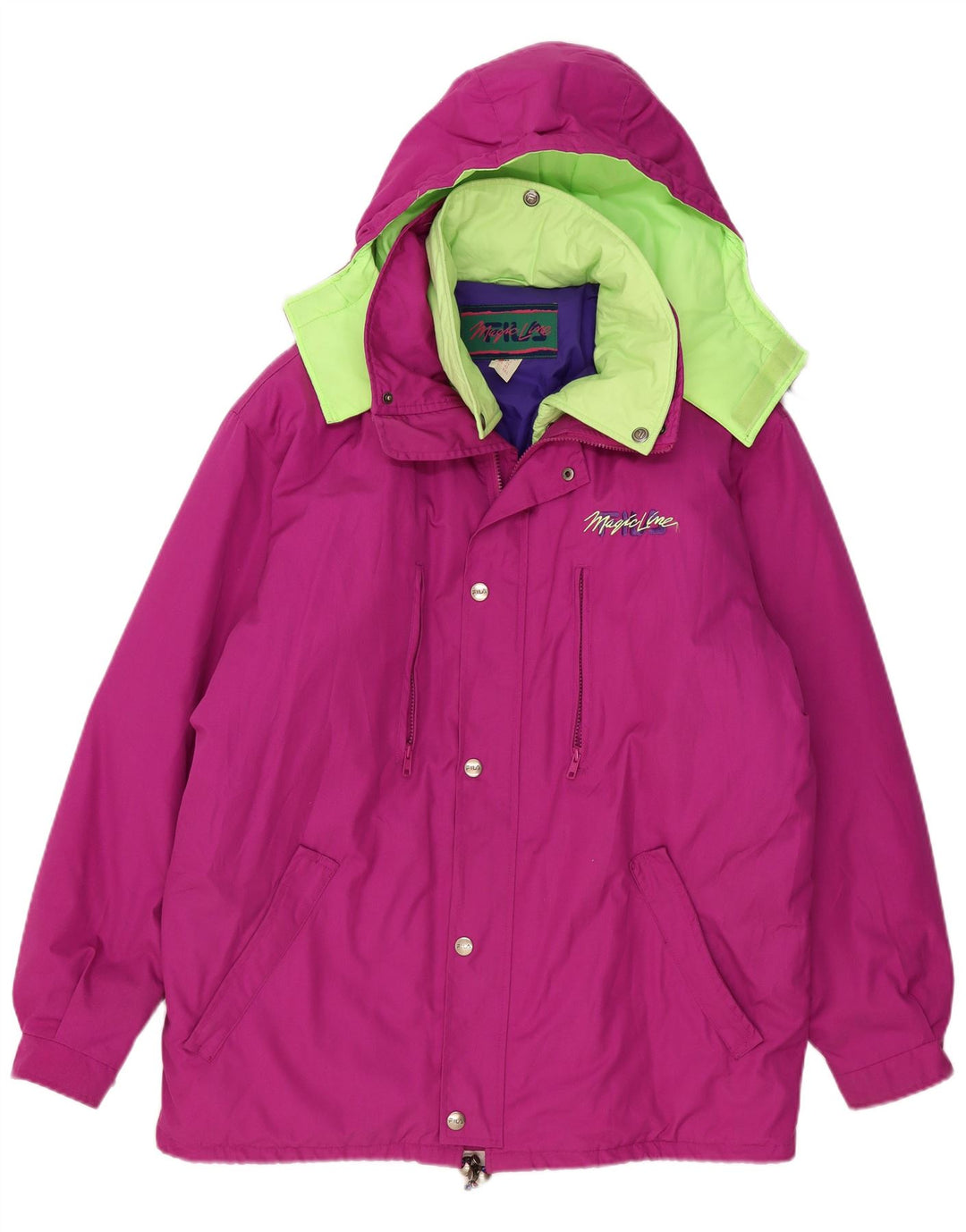 Fila Herre hættepolstret jakke IT 52 XL Pink Colourblock Polyester