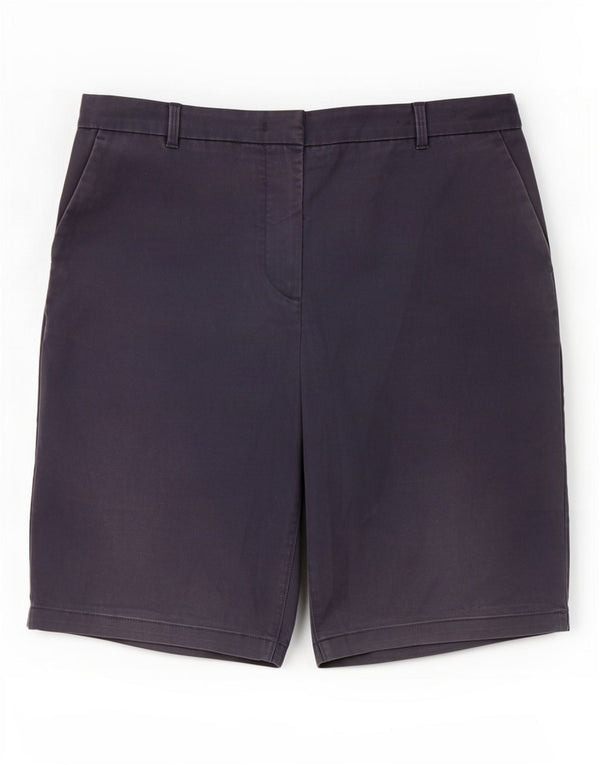Marks & Spencer Dame Chino Shorts UK 14 Large W32 Navy Blue Bomuld