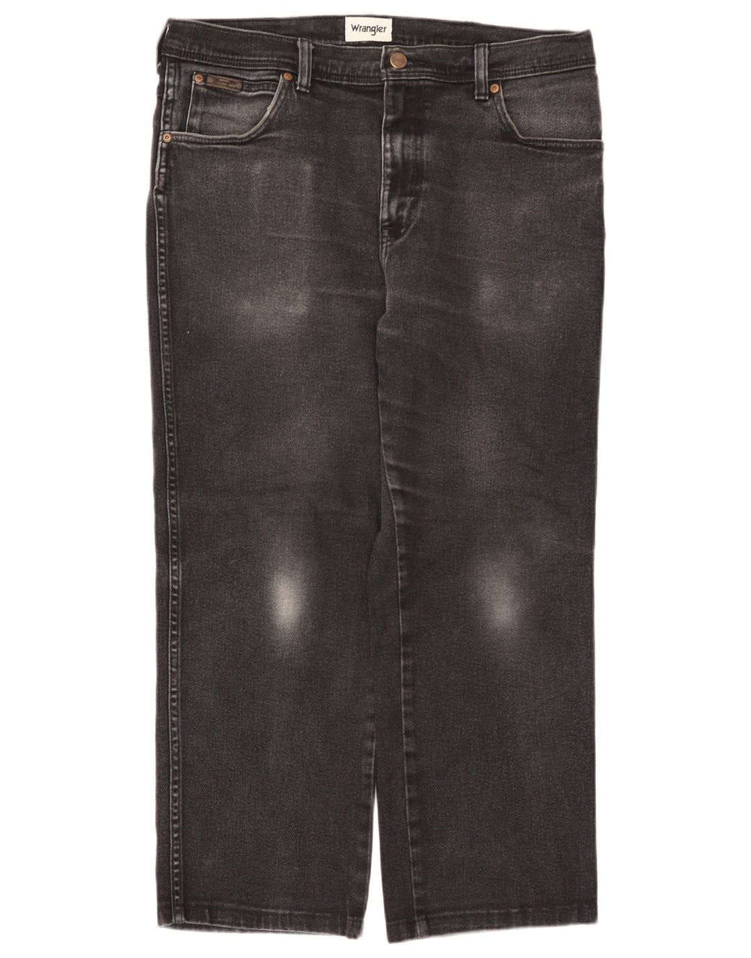Wrangler Herre Texas Straight Jeans W36 L26 Sort Bomuld