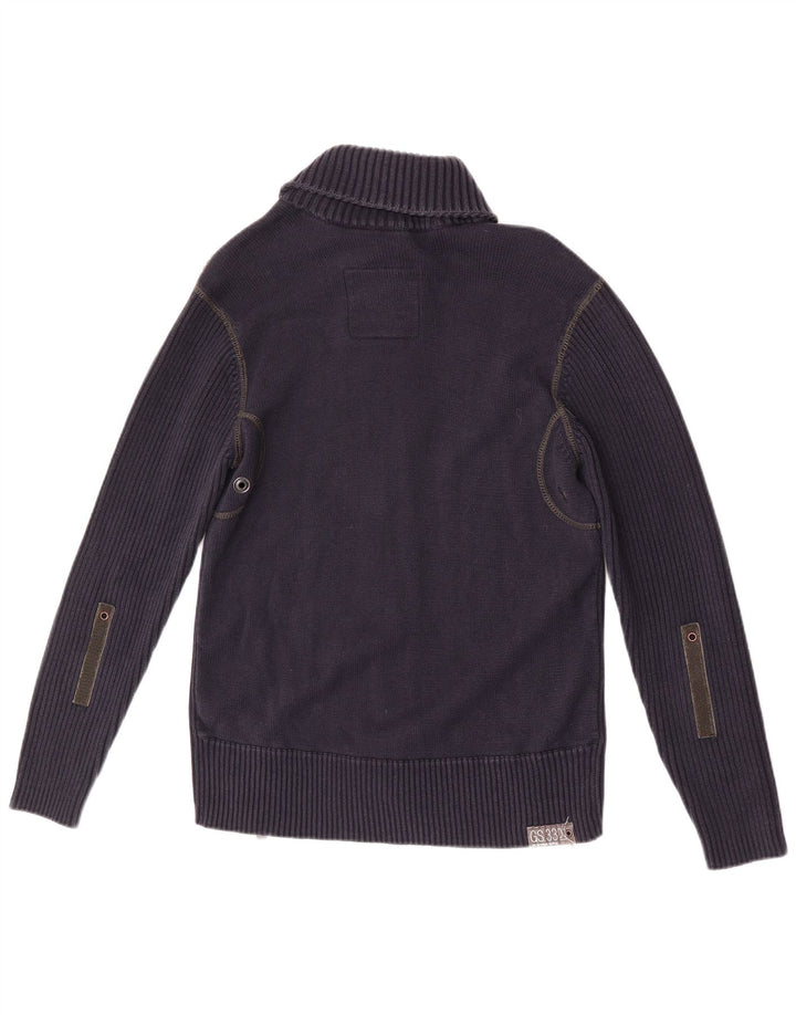 G-Star Herre 3301 Cardigan Sweater Stor Marineblå Bomuld