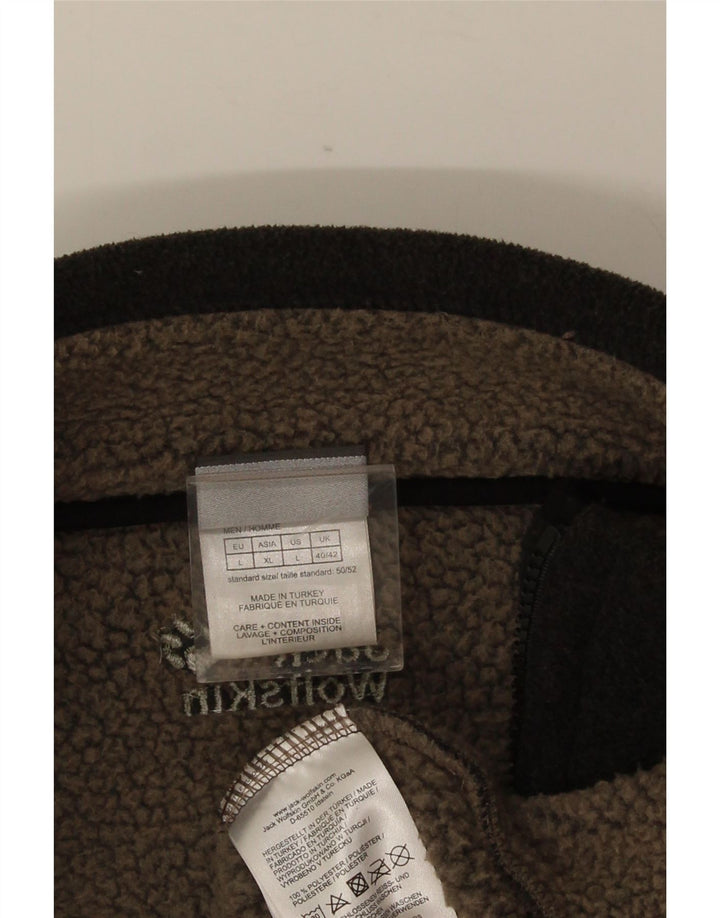 JACK WOLFSKIN Fleecejakke til mænd UK 40/42 Stor grå polyester