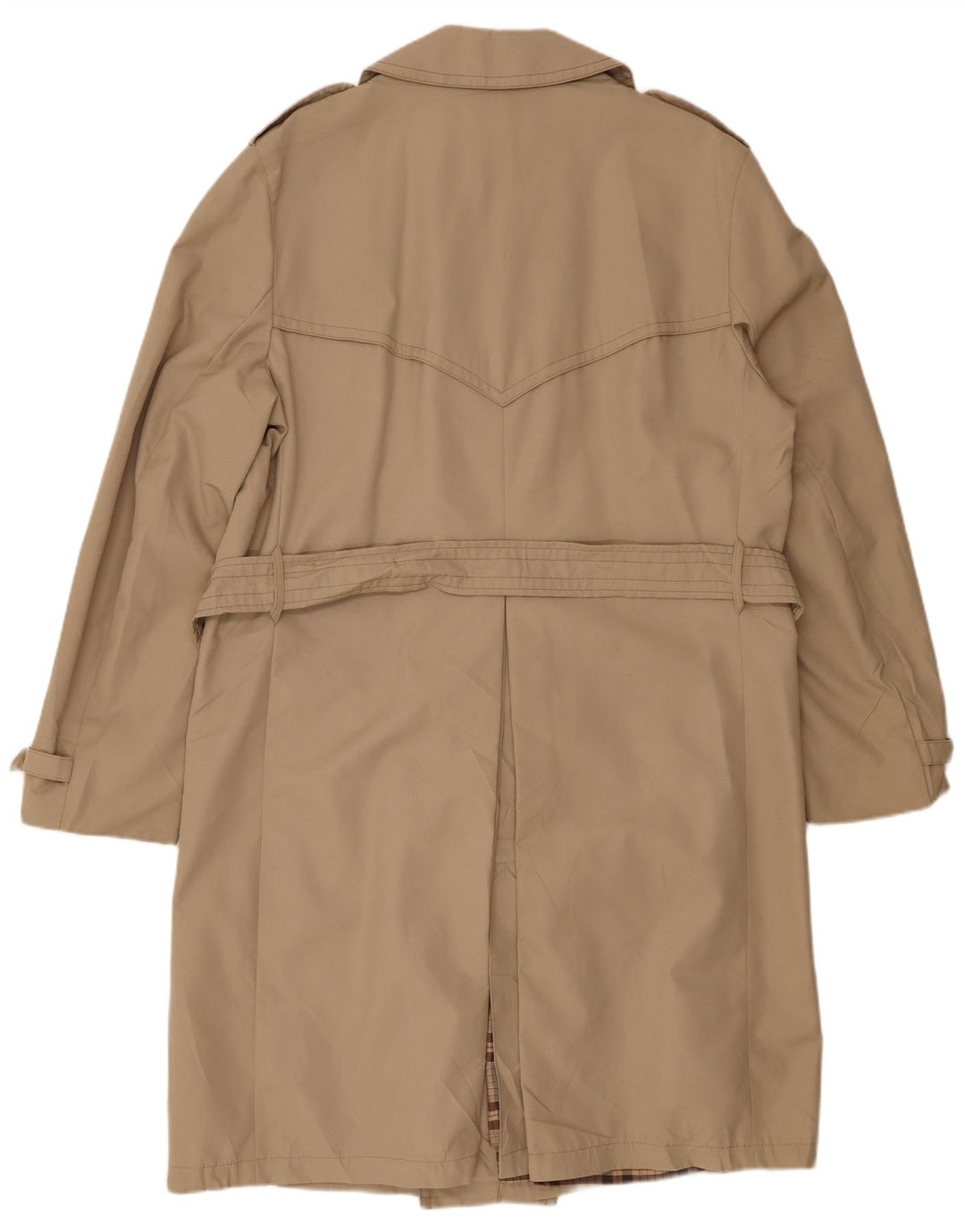 VINTAGE Trench Coat til mænd UK 40 Large Beige Polyester