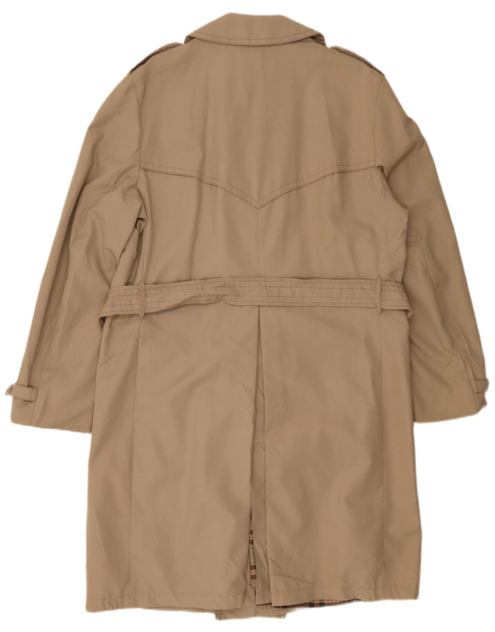 VINTAGE Trench Coat til mænd UK 40 Large Beige Polyester