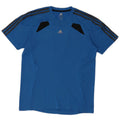 Adidas Herre Climacool T-Shirt Top Medium Blue Colourblock Polyester