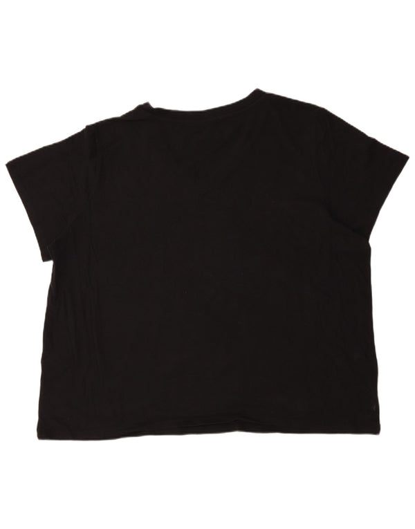 Levi's Dame Oversized T-Shirt Top UK 22 3XL Sort Bomuld