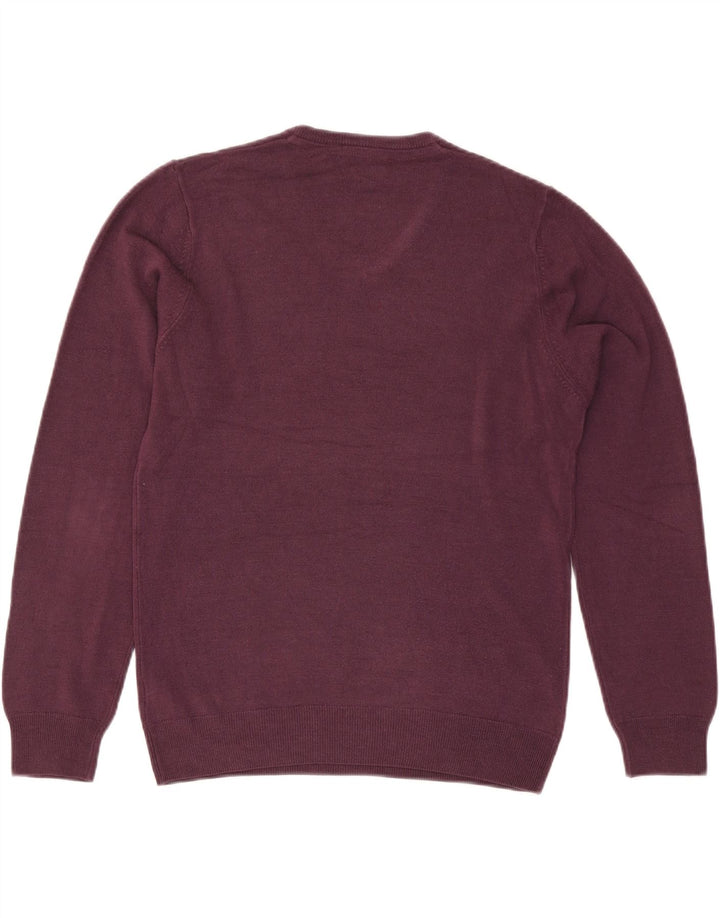 Marks & Spencer Herre Regular Fit V-hals sweater Medium Burgundy