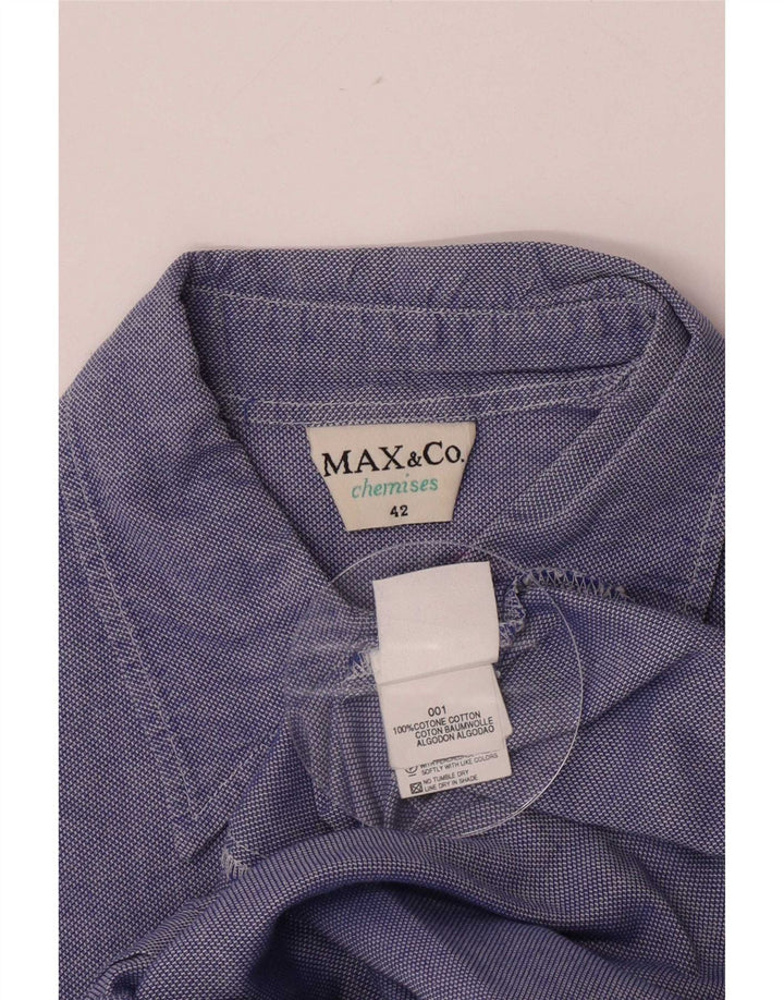 Max & Co. Dameskjorte UK 12 Medium Blue Cotton