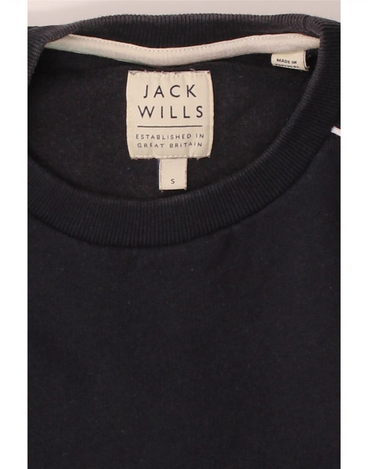 JACK WILLS Mens Sweatshirt Jumper Small Navy Blue Cotton Vintage Jack Wills and Second-Hand Jack Wills from Messina Hembry 