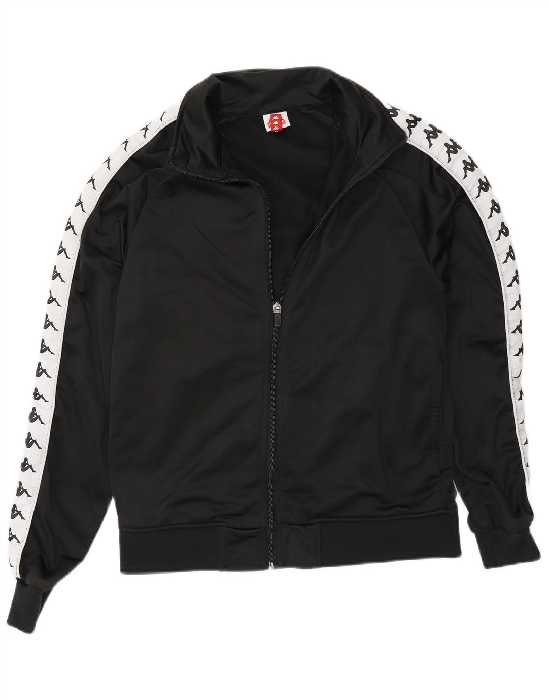 Kappa Grafisk træningsdragt topjakke til kvinder UK 10 Small Black Colourblock