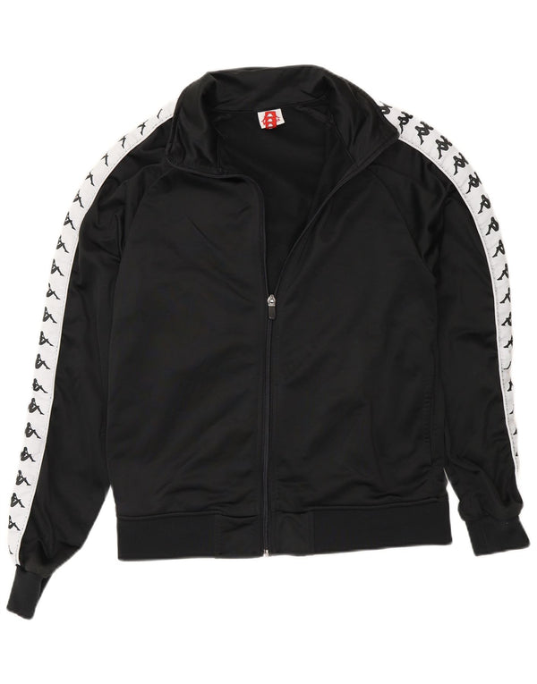 Kappa Grafisk træningsdragt topjakke til kvinder UK 10 Small Black Colourblock