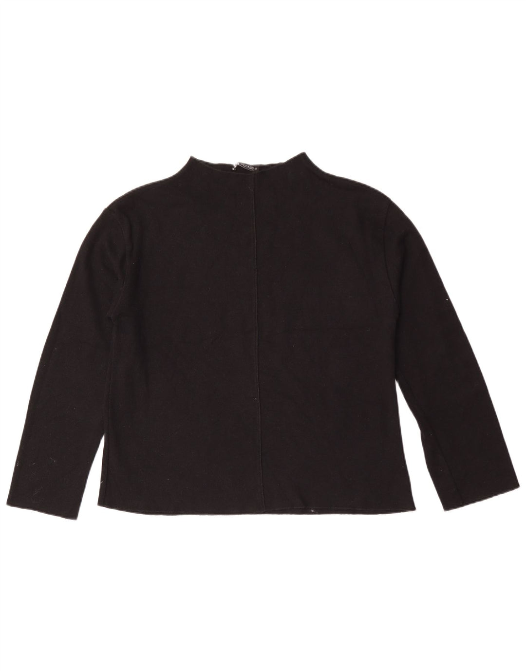 Zara Dame Top Langærmet UK 14 Medium Sort Bomuld