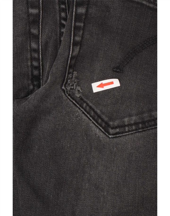 Dondup Dame Distressed Slim Fit Jeans W28 L31 Sort Bomuld