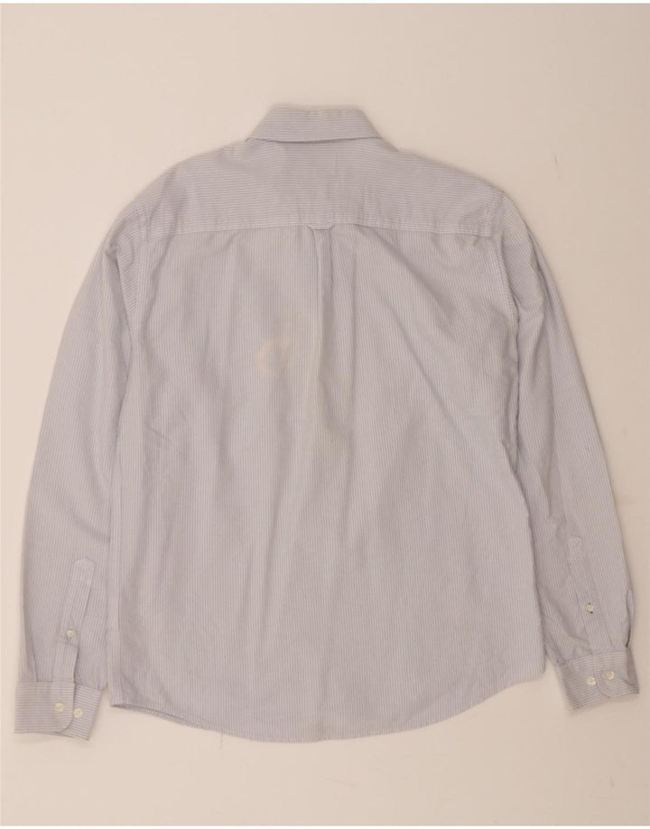 TIMBERLAND Mens Slim Fit Shirt Medium Blue Pinstripe Cotton Vintage Timberland and Second-Hand Timberland from Messina Hembry 