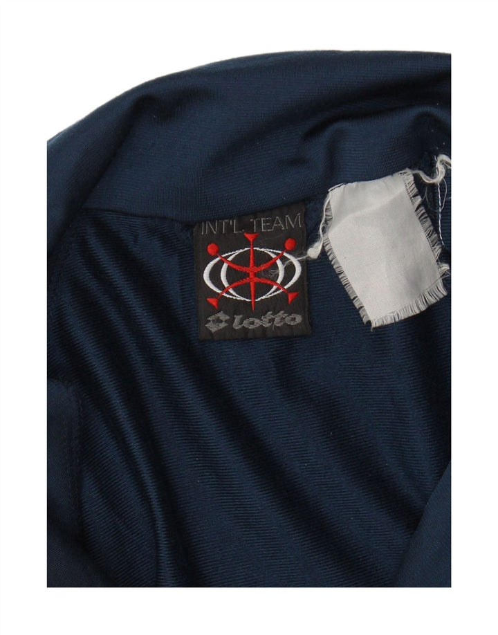 LOTTO Mens Graphic Tracksuit Top Jacket XL Navy Blue Vintage Lotto and Second-Hand Lotto from Messina Hembry 