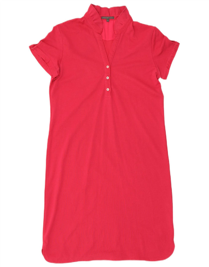 Geox Womens Shift Dress UK 10 Small Pink Bomuld