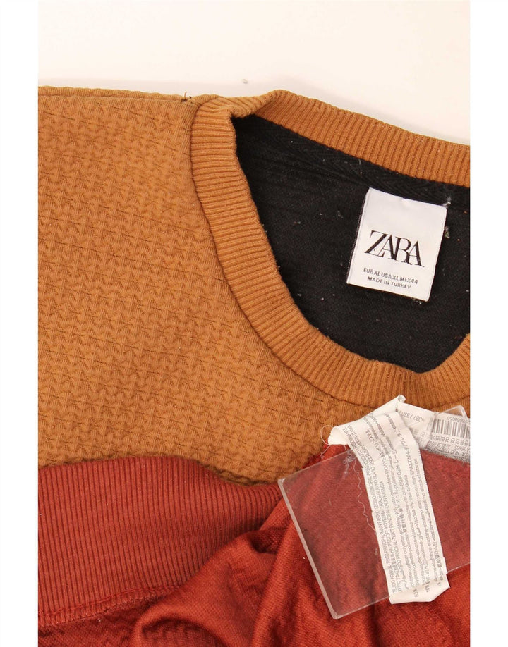 Zara Herre Sweatshirt Jumper XL Flerfarvet Colourblock Polyester