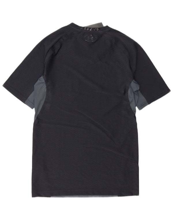Under Armour Herre Compression T-Shirt Top 2XL Grå Colourblock Polyester