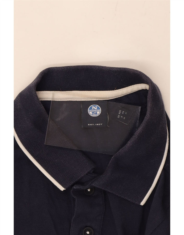 NORTH SAILS Mens Polo Shirt Medium Navy Blue Cotton Vintage North Sails and Second-Hand North Sails from Messina Hembry 