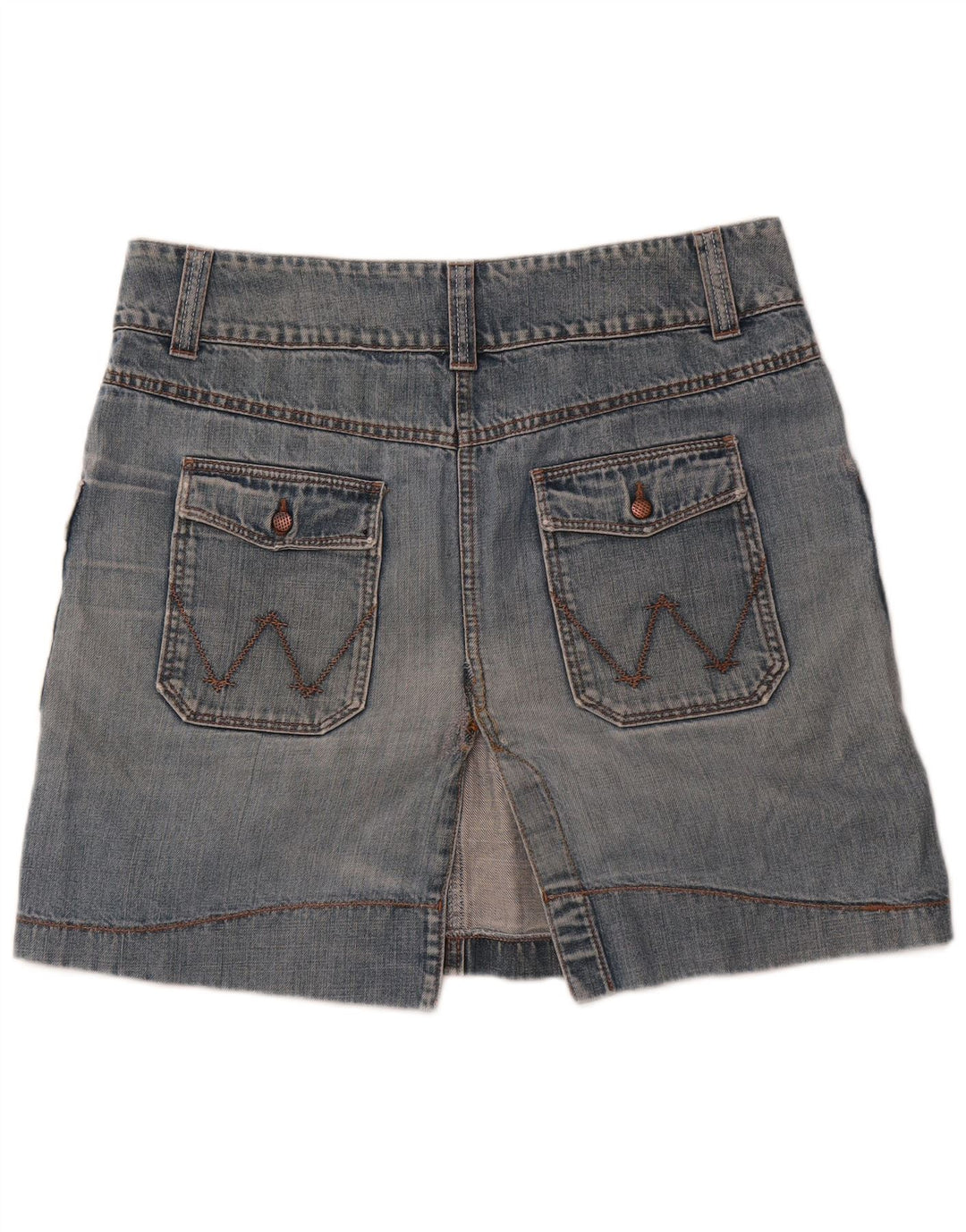 WRANGLER Dame Zoe Denim Cargo Nederdel W33 Stor Blå Bomuld