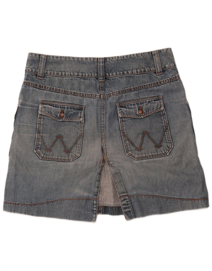 WRANGLER Dame Zoe Denim Cargo Nederdel W33 Stor Blå Bomuld