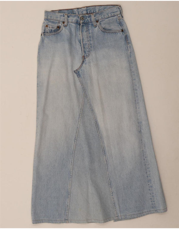 Levi's Dame 501 Midi denimnederdel W29 Lille blå bomuld