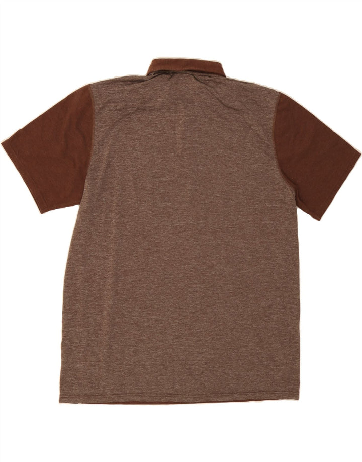 EDDIE BAUER Mens Polo Shirt XL Brown Colourblock Cotton Vintage Eddie Bauer and Second-Hand Eddie Bauer from Messina Hembry 