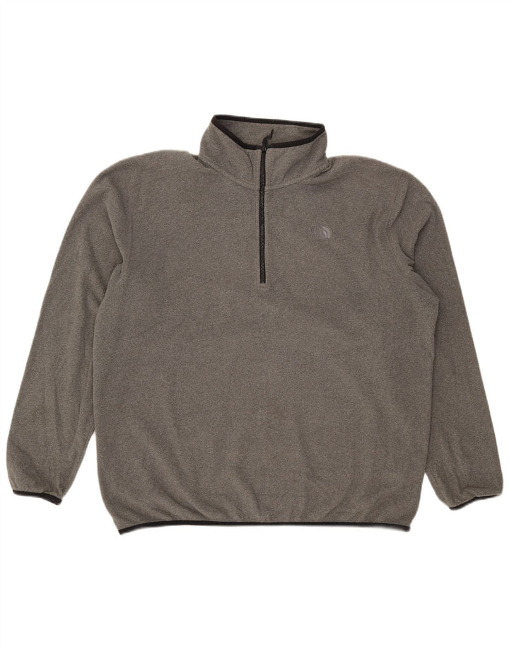 The North Face Fleece Jumper til mænd med lynlås XL Grå polyester