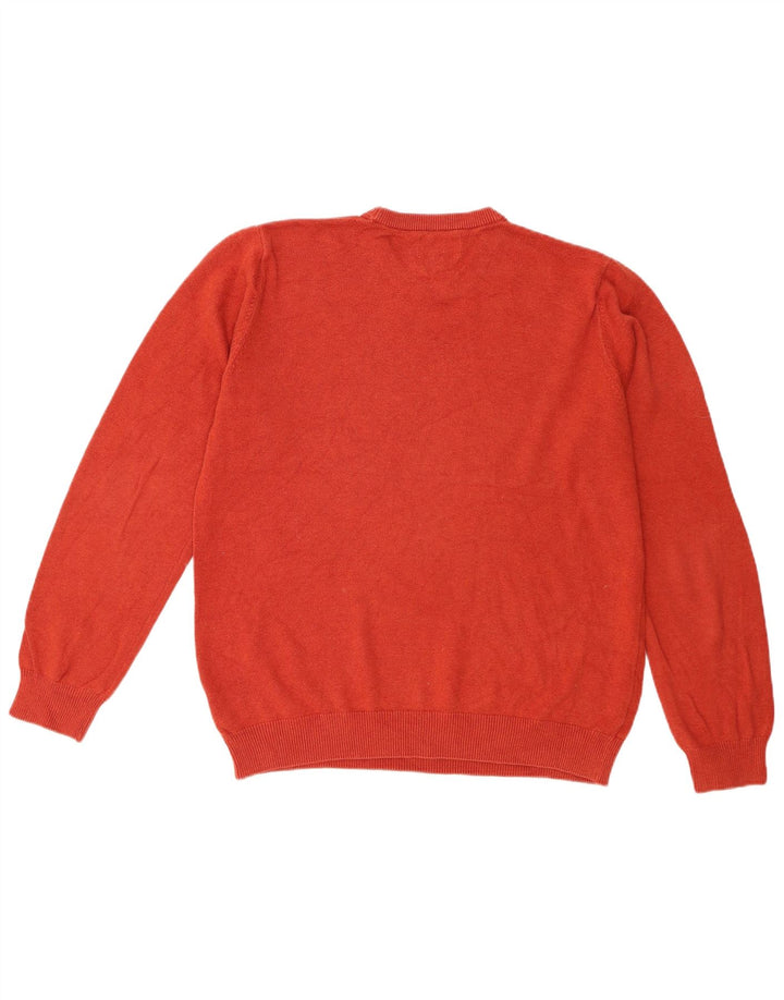 Marks & Spencer Herre sweater med rund hals, medium orange bomuld