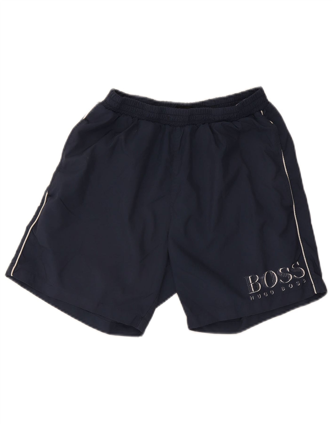 Hugo Boss Herre grafiske sportsshorts Små marineblå polyester